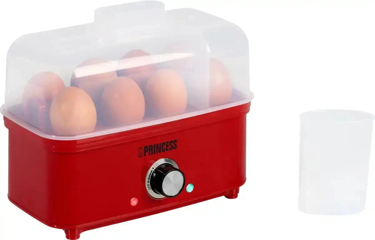 Princess Hot Dog Maker & Eierkoker 2-in-1 - Voor 6 Hotdogs en 8 Eieren met Broodjeswarmer