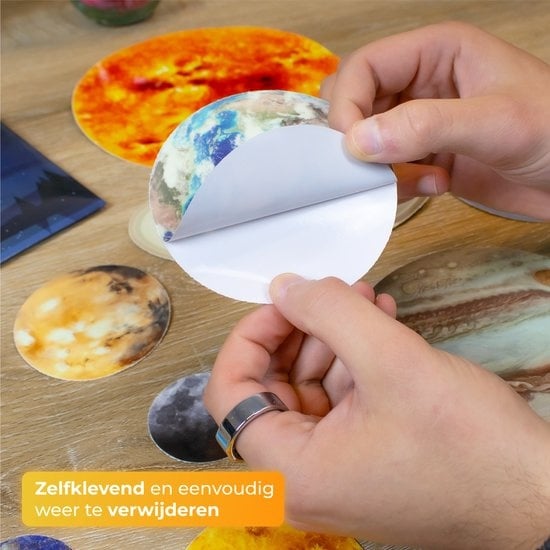 Nuvance - Glow in the Dark Sterren- Planeten - 10 stuks - Muurstickers Babykamer