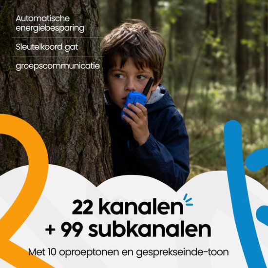 Infinity Goods Walkie Talkie - Voor Kinderen En Volwassenen - 2 Stuks - Incl. Batterijen - 3KM Bereik - Blauw & Geel