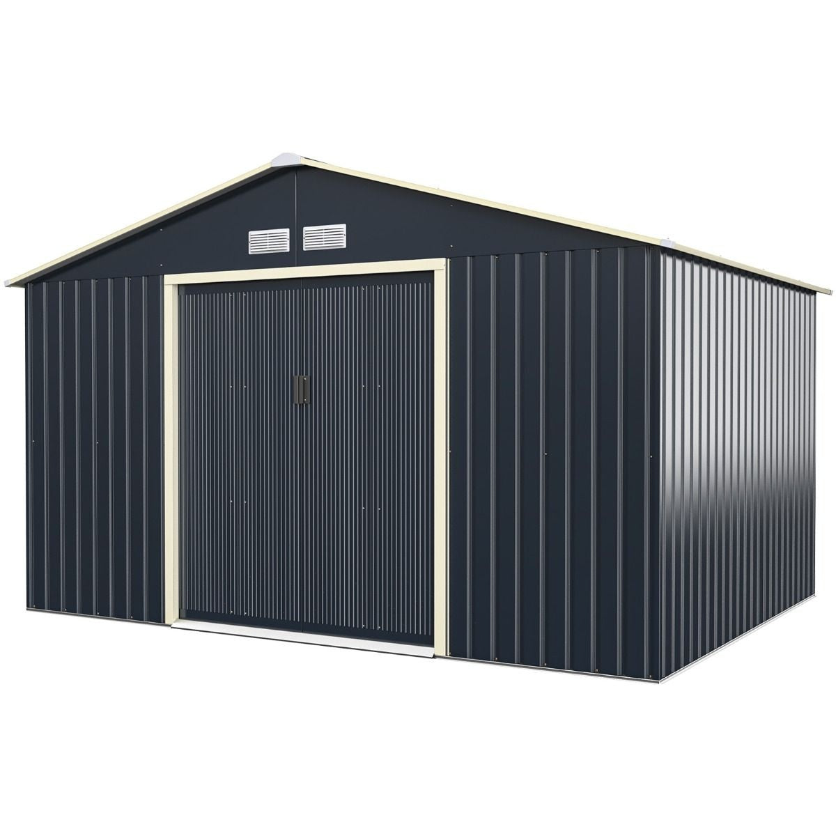 Coast Opbergschuur – Met Schuifdeur & Ventilatiesleuven – 340 x 255 x 210 cm – Metaal