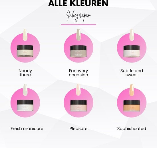Moods Gellac - Dipping Powder Starters Kit - The Nude - 6 Kleuren - Acryl Nagels Starterspakket - Dip Nagels