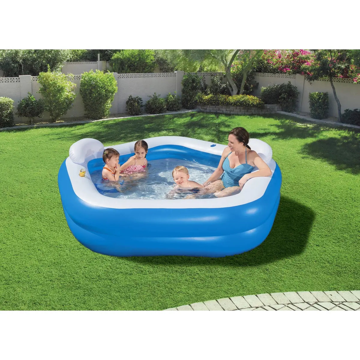Bestway Opblaasbaar Gezinszwembad Backyard Oasis - 213 x 206 x 69 cm