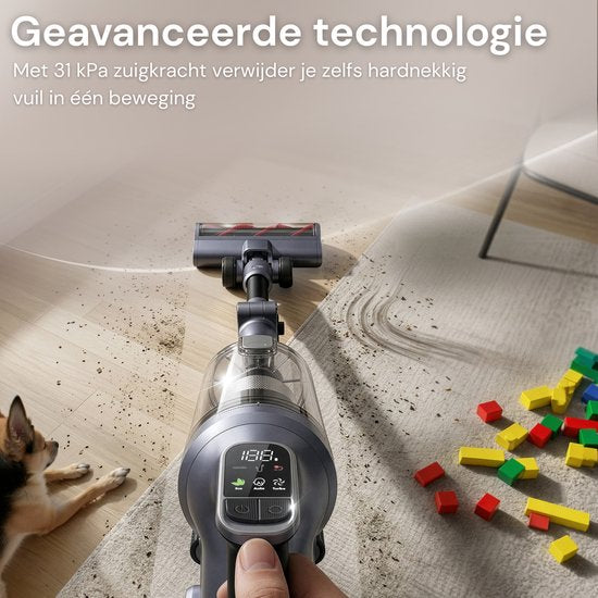 Vesora® Steelstofzuiger V1 Draadloos zonder Zak - Draadloze Stofzuiger - Kruimeldief Snoerloos - Vacuum Cleaner - Handstofzuiger - Stofzuiger Steel met Hepa Filter - Stofzuiger Huisdieren - Zakloze Stofzuiger