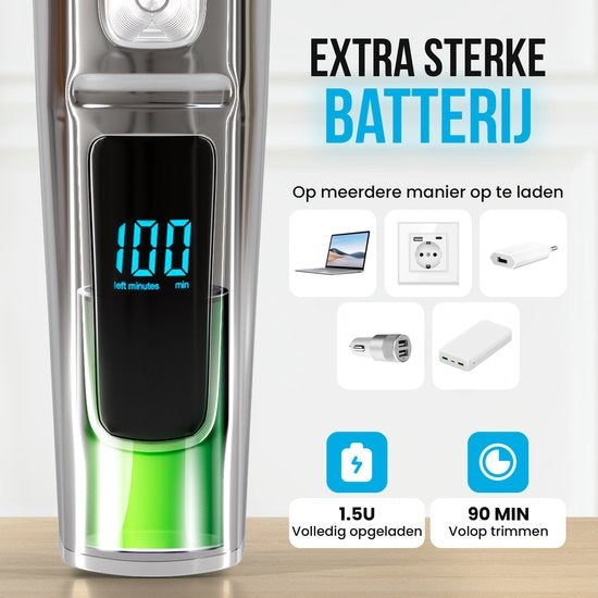 Strex Baardtrimmer - 14 in 1 Set - Draadloos & Waterbestendig - Multigroomer / Bodygroomer / Trimmer