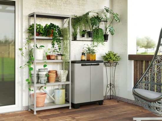 Keter Planet Lage Kast - 1 plank - 68x39x90cm - Grijs/Zwart