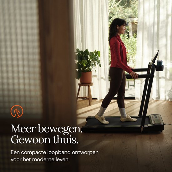Moov Walk Loopband Inklapbaar - Walking Pad – Opvouwbare Wandelband - Treadmill 1-8 km/u – Incl. Accessoires