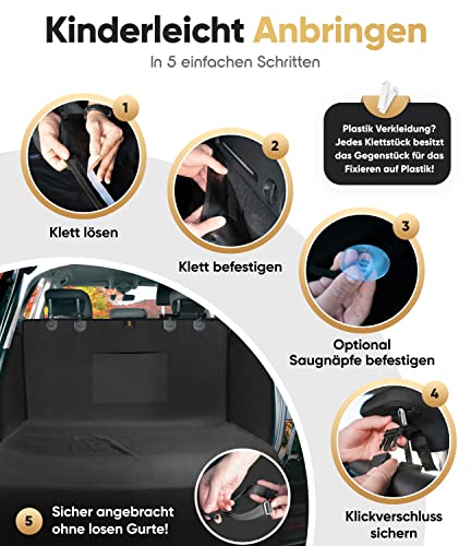 Heldenwerk Kofferbakbescherming Hond - Waterdicht - Zwart