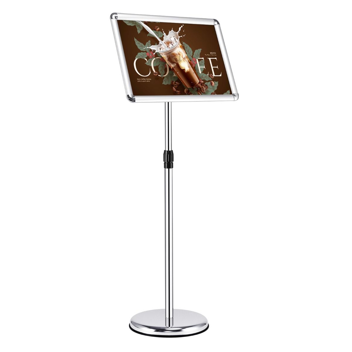 Coast Displaystandaard - Verstelbare Hoogte - 33 x 45 cm - Zilver