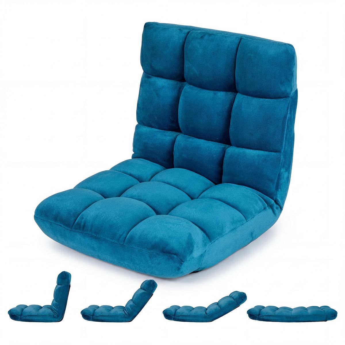 Coast Opvouwbare Tatami-ligstoel - 14 standen verstelbare rugleuning - schuim met hoge dichtheid - marineblauw