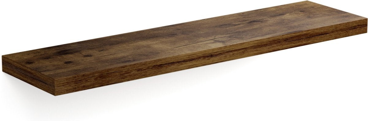 Casaria Wandplank Zwevend - 90 cm/15kg Belastbaar - Donker Eiken