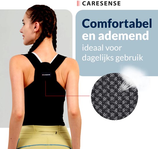 Caresense Rugbrace Man & Vrouw verstelbaar - Postuur corrector - Schouderbraces - Houding correctie brace - maat L