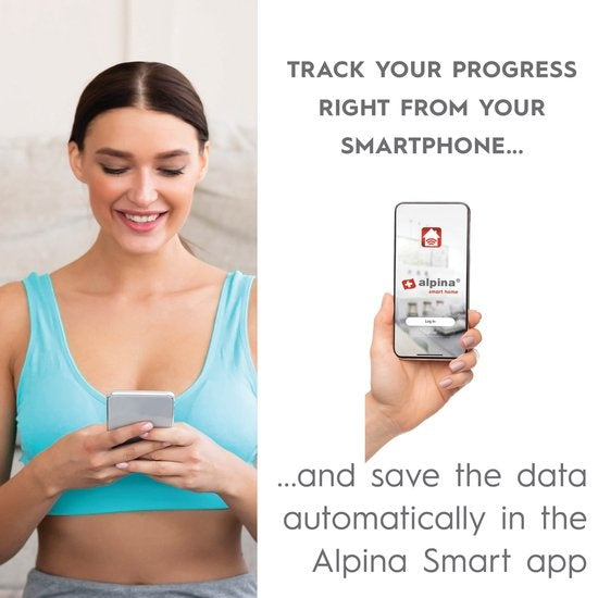 alpina Smart Home - Slimme Personenweegschaal - met Lichaamsanalyse - o.a. Gewicht, Vetpercentage en Spiermassa - met App - tot 8 Gebruikers