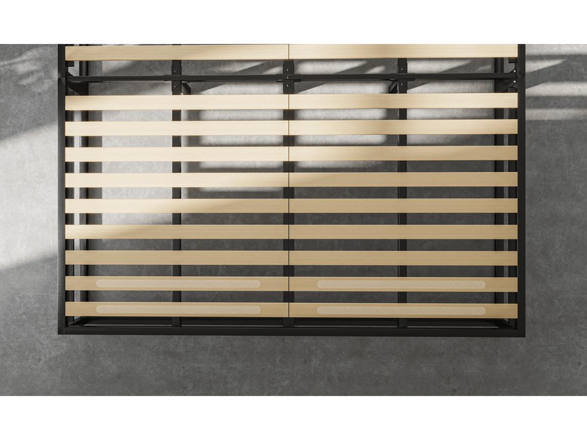 Emma Metalen Bed met Lattenbodem - 90 x 200 cm - Zwart