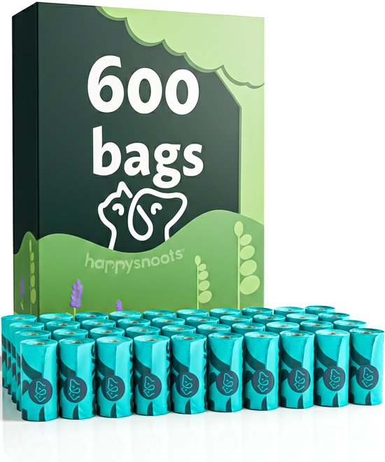 Hondenpoepzakjes Afbreekbaar - 600 Stuks Hondenzakjes - Lavendel Kakzakjes - Dog Poop Bags - Kat en Hondenpoep