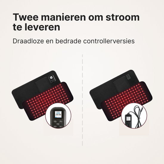 Panacea TheraFlex Roodlichttherapie Riem Bedraad - Infrarood 660 & 850 nm - 120 LED's - 219 mW/cm2