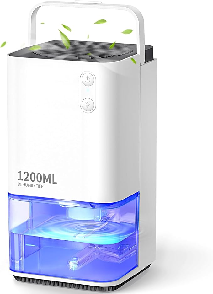 Easyacc Luchtontvochtiger - 1200ml - Elektrisch - Stil - LED - Wit