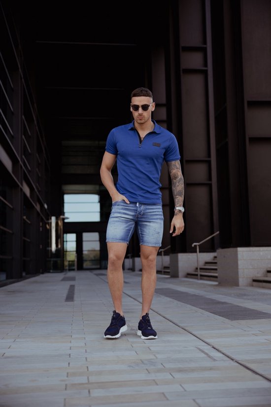 AB Lifestyle - Platinum Polo | Navy Peony - Heren - Maat: XS