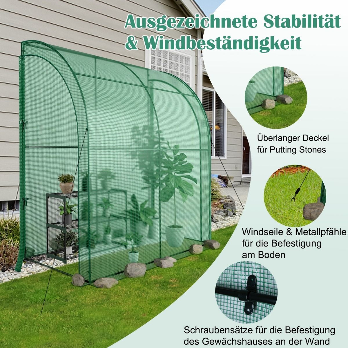 Coast Kweekkas - 198,5 x 98 x 215 cm - Groen