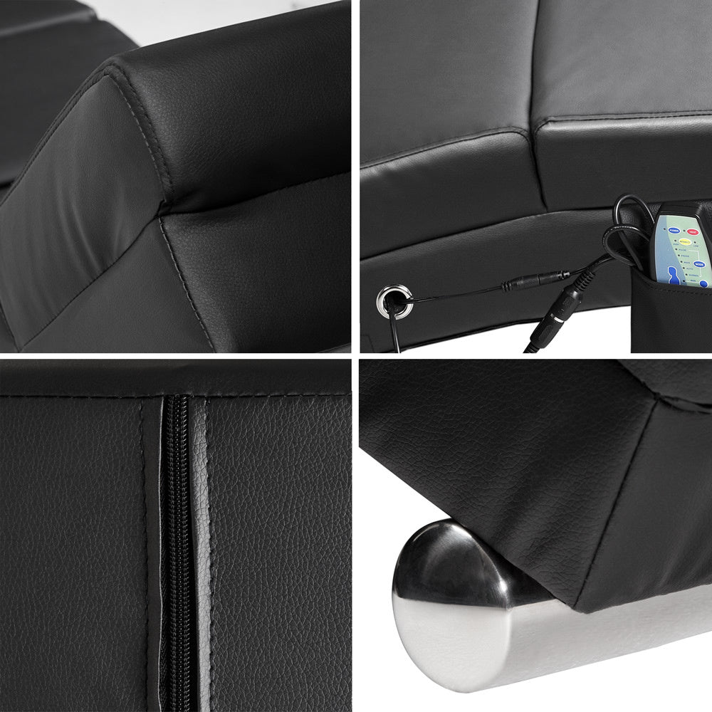 Casaria Relaxfauteuil - Massage en Verwarmingsfunctie - Zwart