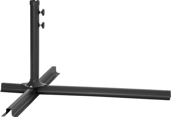 tectake® - Aluminium zweefparasol - Doorsnede 350 cm - Draaibaar - Kantelbaar (traploos verstelbaar) - UV-bescherming - Incl. beschermhoes - grijs