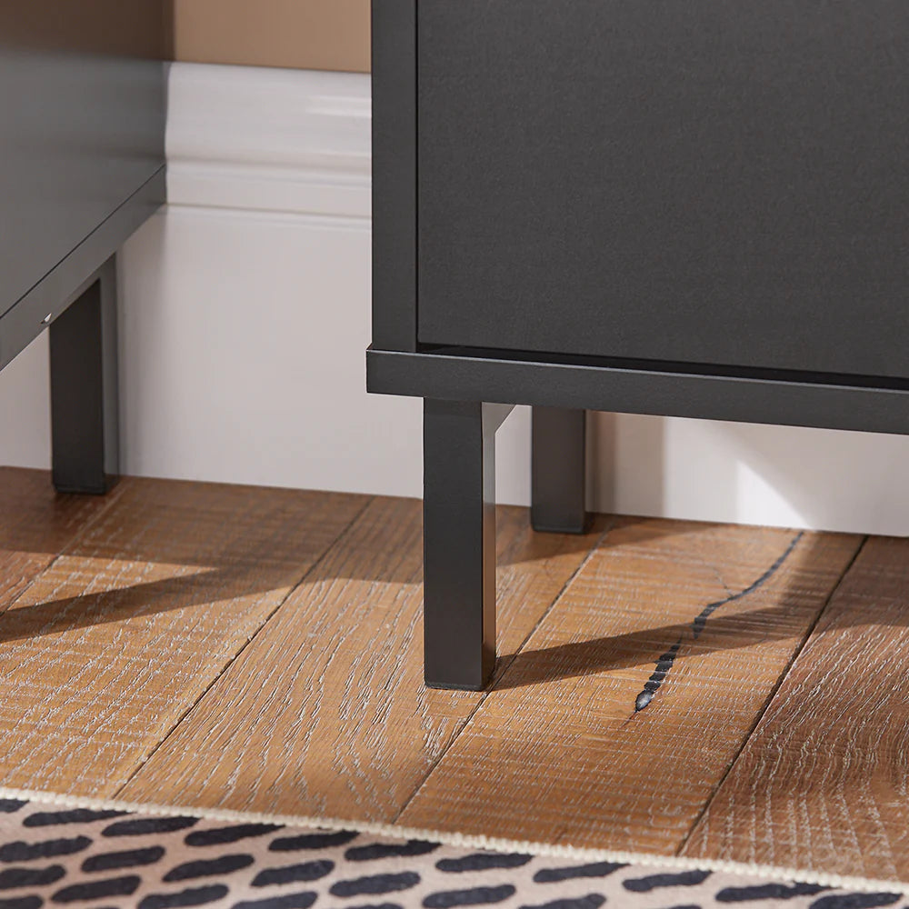 SoBuy Schoenenkast met 3 Kleppen - 50 x 19 x 129 cm - Antraciet