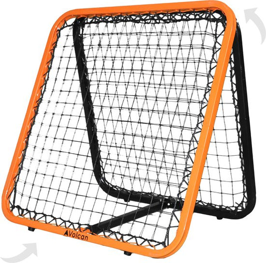 Volcan Dubbelzijdige Rebounder - Voetbal Trainingsmateriaal - Verstelbare Voetbal Bouncer - 85 x 85 cm - Inclusief Grondankers - Dubbele Progressie