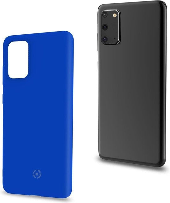 Celly Feeling Samsung S20 hoes- Siliconen buitenkant met antikras binnenkant - Blauw