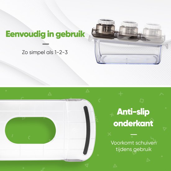 Stosh Mandoline - Groentesnijder - Uiensnijder - Spiraalsnijder - Rasp - Kunststof - 11 delig - BPA vrij