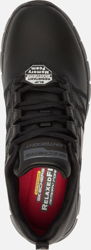 Skechers Work Relaxed Fit sneakers zwart Leer - Dames