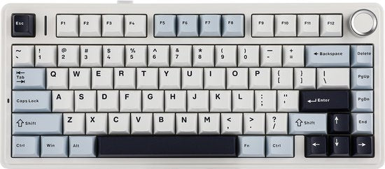 EPOMAKER x AULA F75 - Licht Blauw - Mechanisch Draadloos Toetsenbord - RGB - 75% - Qwerty - Gaming Keyboard - Reaper Switch