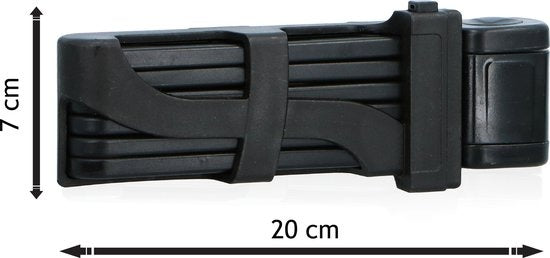 DUNLOP Fietsslot Frame - Scooterslot - Opvouwbaar Slot - Frameslot met 3 Sleutels