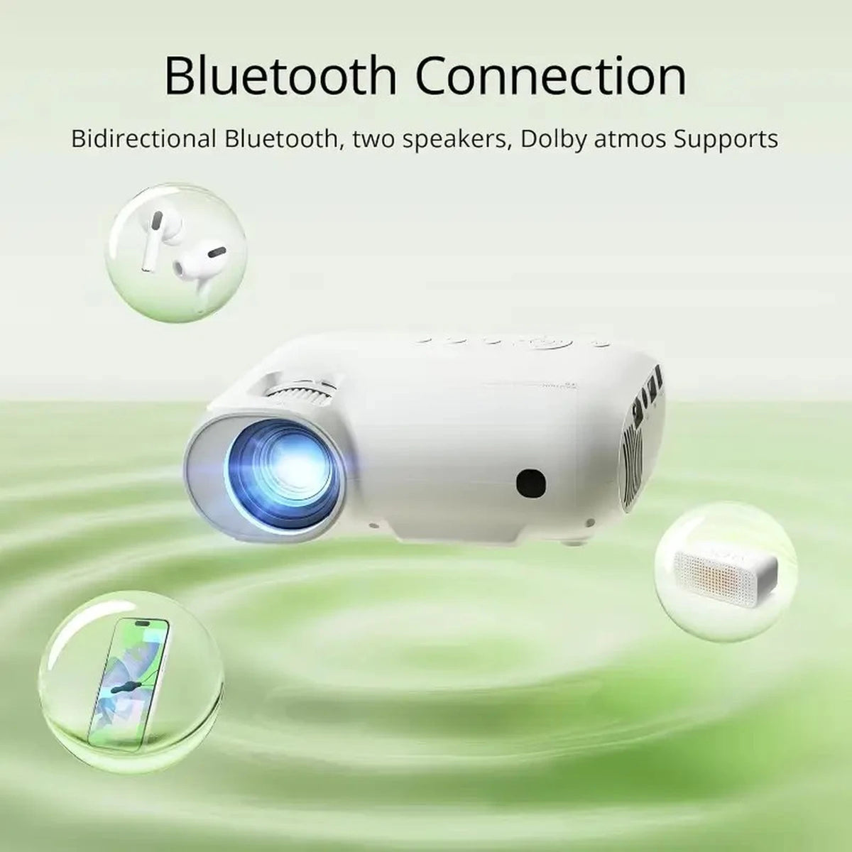 Yoton Y7 Beamer - Native Full HD 1080p - 4K Compatibel - 9000 Lumen - WiFi & Bluetooth - Zwart