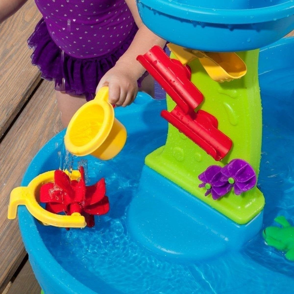 Step2 Rain Showers Splash Pond Watertafel - Met 13-delig accessoireset - Waterspeelgoed voor kind - Activiteitentafel met water voor de tuin / buiten