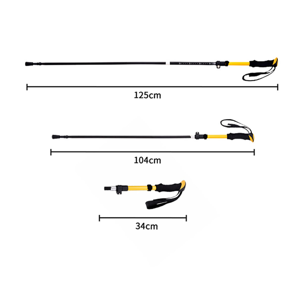 SUCOJIA Lichtgewicht Trekkingstokken Aluminium 7075 - Opvouwbaar - Antislipgreep - Voor Wandelen en Reizen
