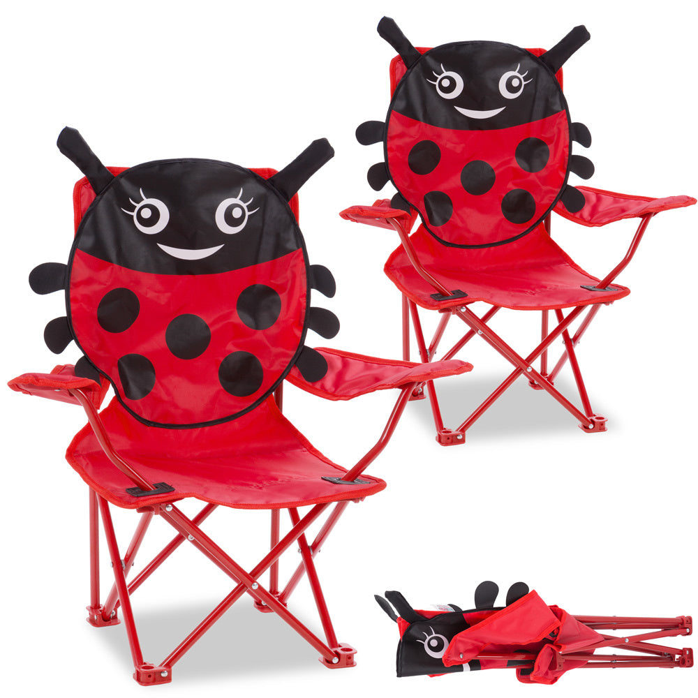 Kinder Tuinstoel - Opvouwbaar - Set van 2 stuks - Rood