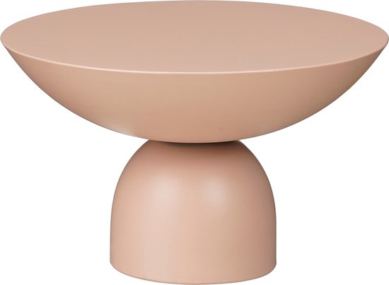 Mica Decorations Celise Bijzettafel - H28 x Ø47 cm - Metaal - Lichtroze