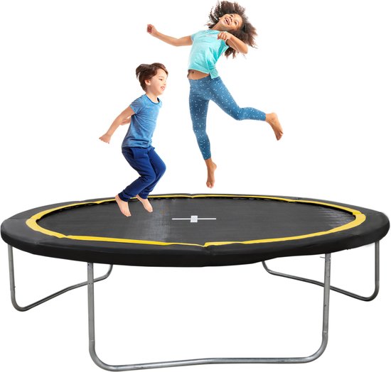 Dunlop Trampoline met Veiligheidsnet - 80 KG - Zwart - 183x201x183 cm