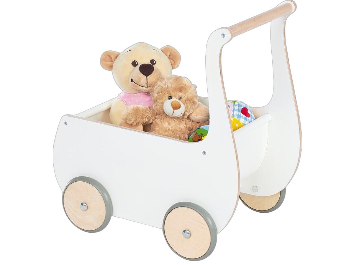Pinolino Mette Houten Poppenwagen - Wit - 55 x 45 x 60 cm