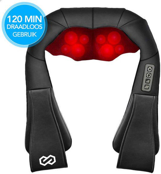 Infinity Goods Draadloos Shiatsu Massagekussen - Elektrisch - Warmtefunctie - 8 Massagekoppen