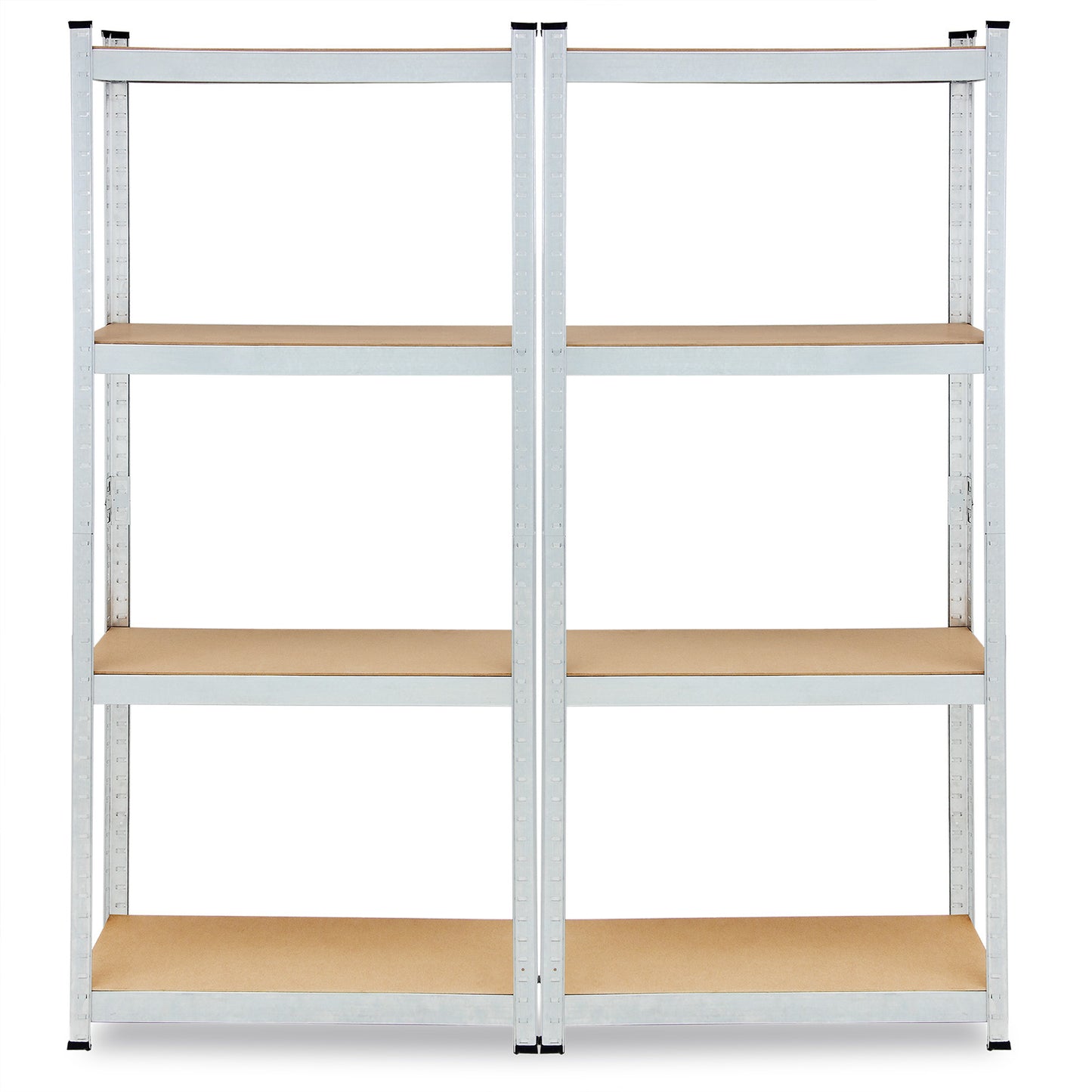 Monzana Opbergrekken - 2 Stuks & 8 MDF-Planken – tot 700kg Zilver