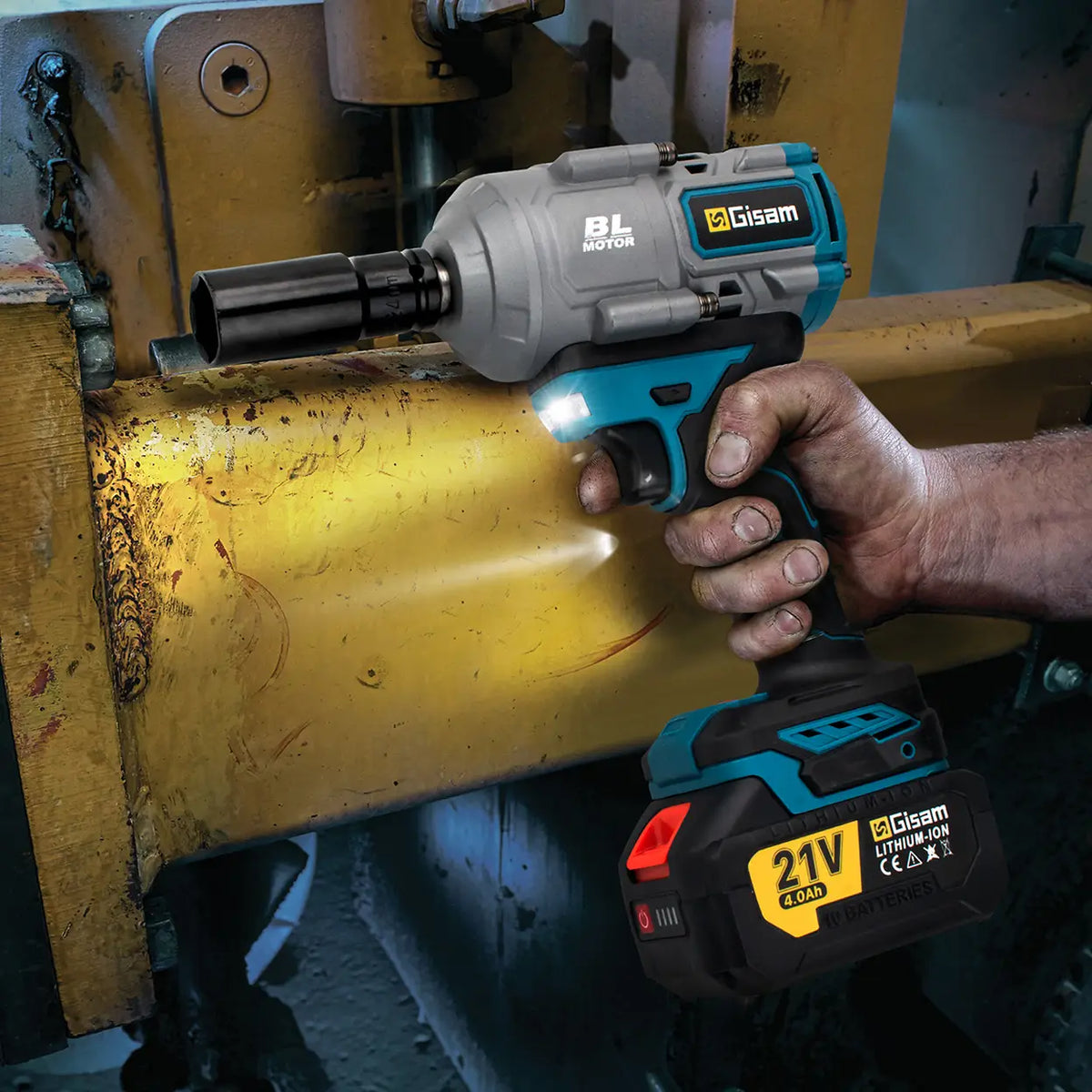 Gisam 2000Nm Slagmoersleutel Brushless Elektrisch - Krachtige Impact Wrench - 2000 Nm