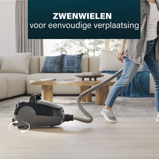 Airmotion Pro Stofzuiger - 336090 - Met zak - Volume: 4L - 800W - Bereik van 12m - HEPA-filtersysteem - Snelheidsregeling & uniek geurfilter