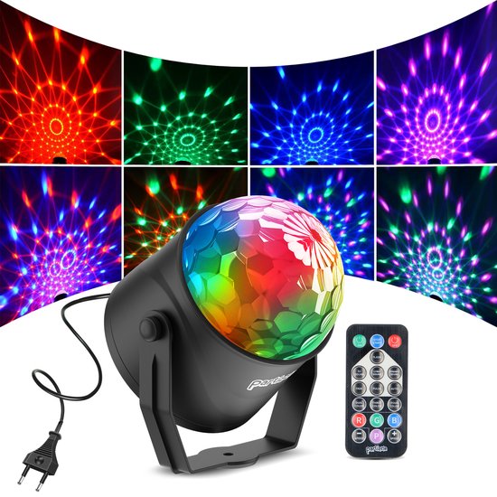 Partizzle Discolamp - RGB LED - Met Afstandsbediening - Muziekgestuurd