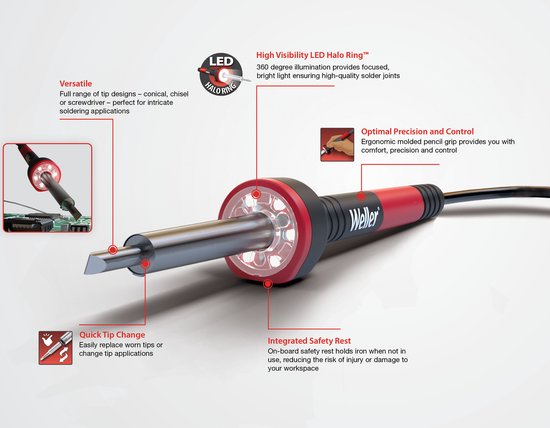 Weller WLIRK6023C - Soldeerbout Kit met LED verlichting - 230V - 60W - 425°C
