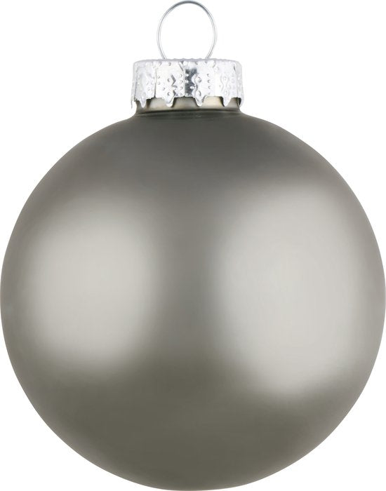 Arti Casa Kerstballen Zilver - Kerstballenset Glas 6 Stuks - Kerstversiering voor Binnen - Kerst Decoratie ∅ 8cm