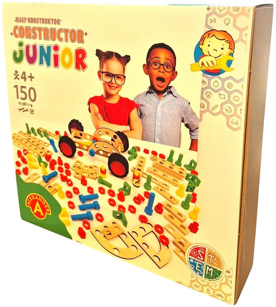 Alexander Toys Constructor Junior DIY Bouwset - 150 onderdelen - Vrij bouwen zonder instructies
