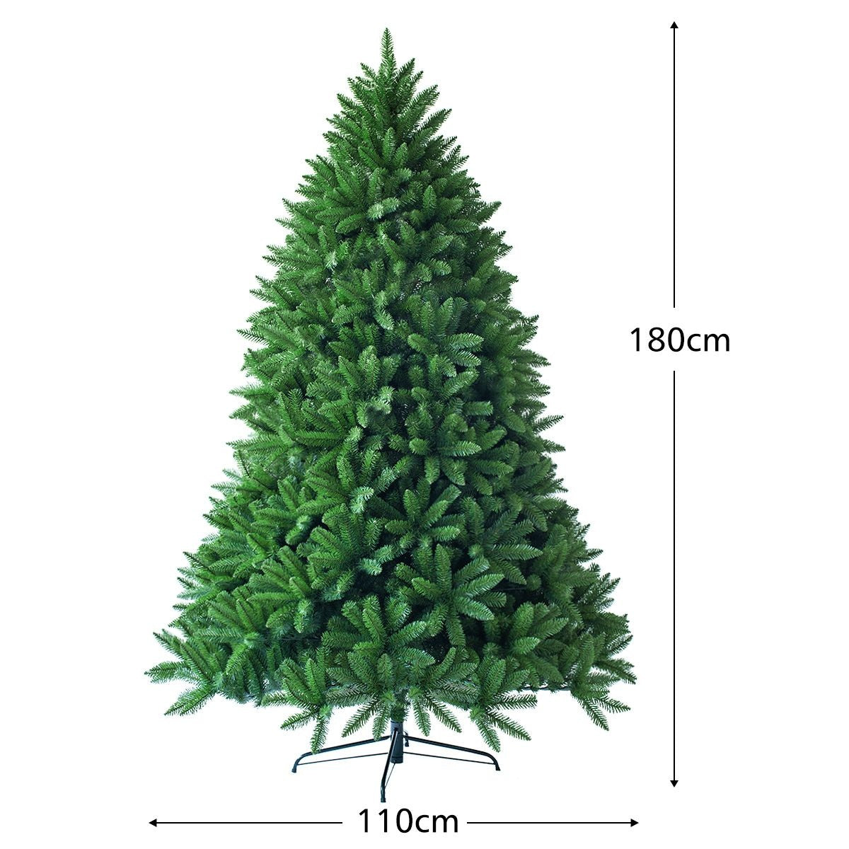 Coast - Kunstkerstboom - Met Metalen Standaard -1250 Takken - PVC - Groen - 180 cm