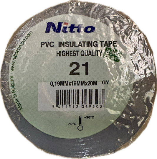 Nitto Isolatietape Grijs 19Mm X 20M