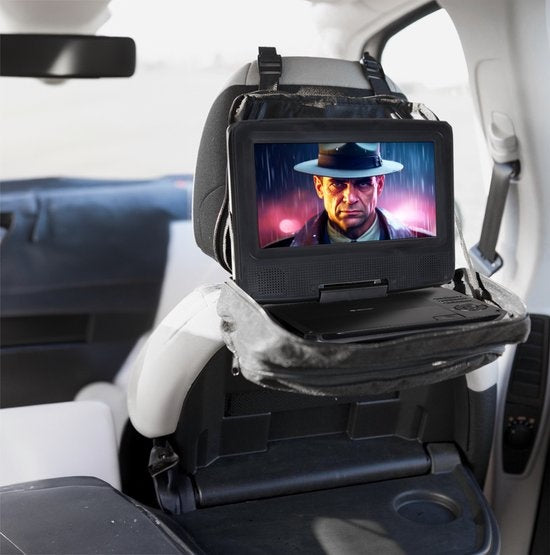 Denver Draagbare DVD Speler Auto - 7 inch - Incl. Hoofdsteunhouder - USB - Draaibaar Scherm - MT792