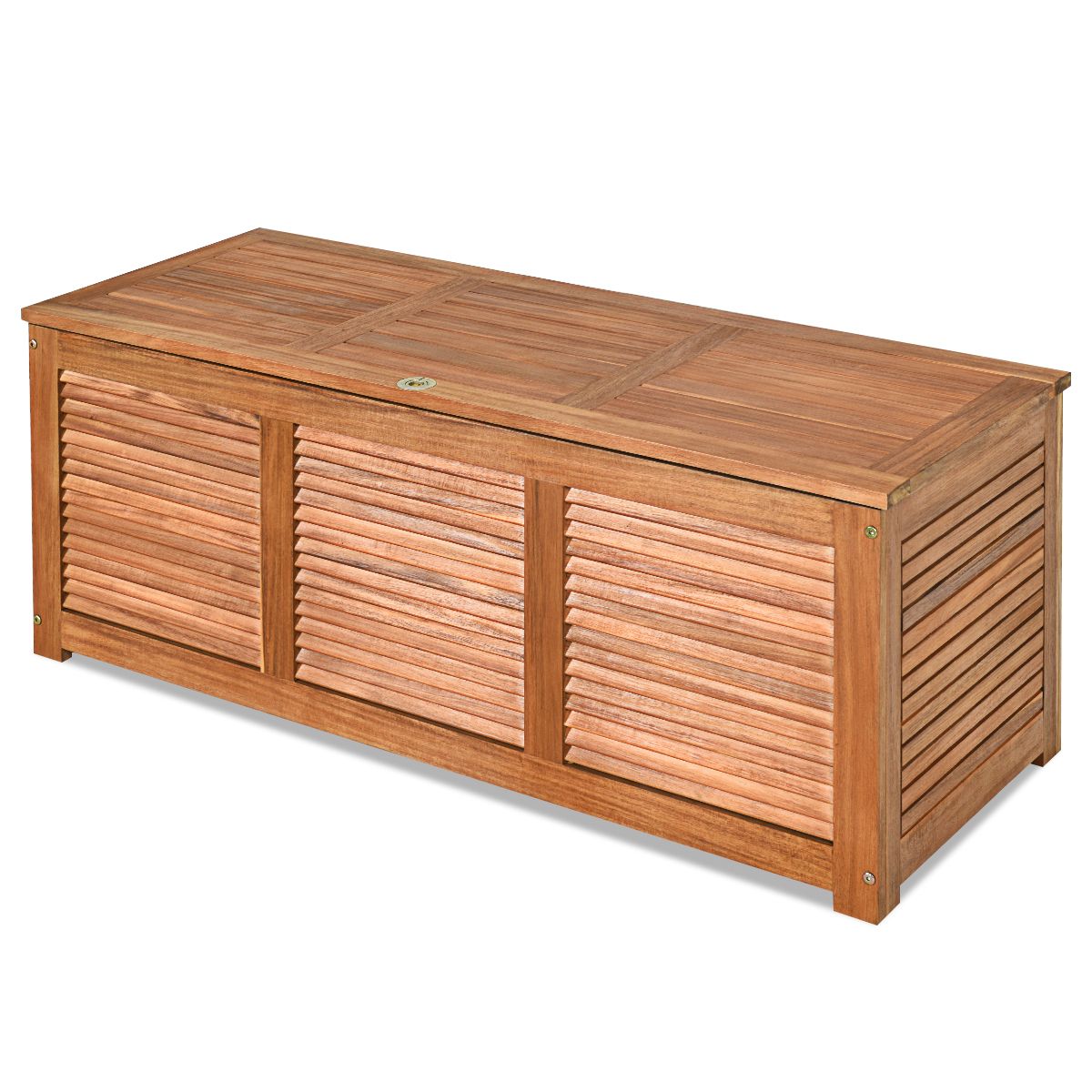 Coast Acaciahouten Opbergbox Tuin - 150 kg Draagvermogen, Buiten, Kussens - 120 x 45 x 45 cm - Acaciahout - Natuur